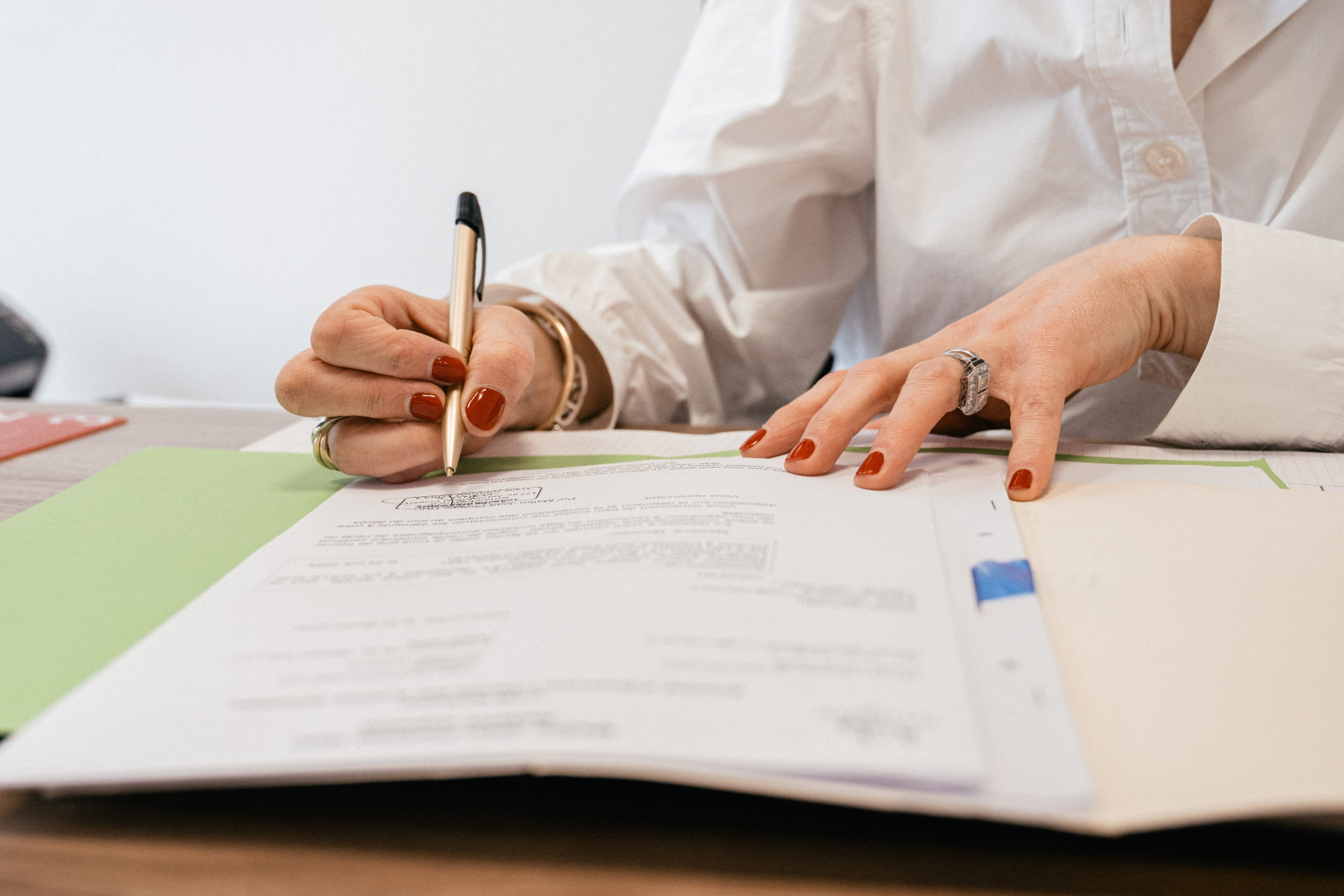 Signature d'un acte notarié